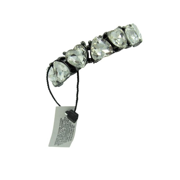WHBM CLEAR CRYSTAL HEART BRACELET Demure NWT Love Casual - Picture 3 of 9